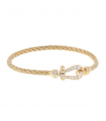 Fred Force 10 medium size diamonds and gold bracelet