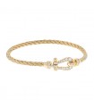 Fred Force 10 medium size diamonds and gold bracelet