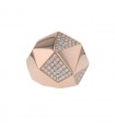 Bague Hexagone or et diamants