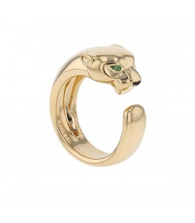 Cartier Panthère onyx, tsavorite garnet and gold ring
