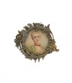 Miniature and metal brooch