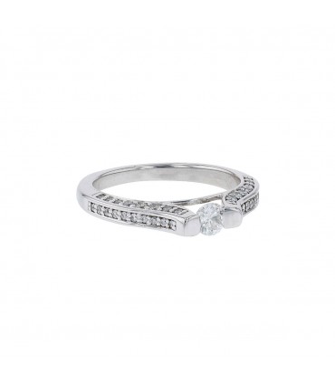 Bague solitaire or et diamants