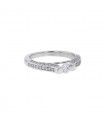 Bague solitaire or et diamants
