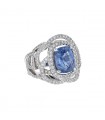 Diamonds, sapphire and gold ring
