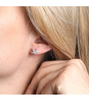 Diamonds and gold earrings