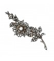 Diamonds, gold and silver brooch