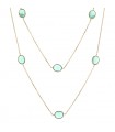 Collier or et tourmalines vertes