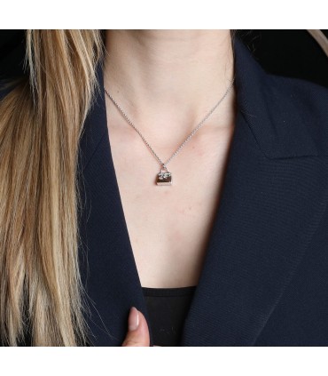 Hermès Amulette Birkin diamonds and gold pendant