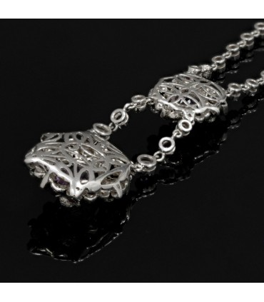 Collier or, pierres fines et diamants