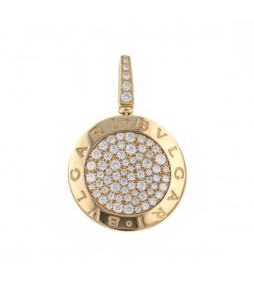 Bulgari Bulgari Bulgari diamonds and gold pendant