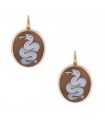 Pomellato Eva shell cameo and gold earrings