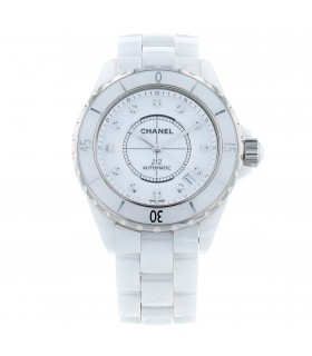 Chanel J12 diamonds, ceramic and stainless steel watch