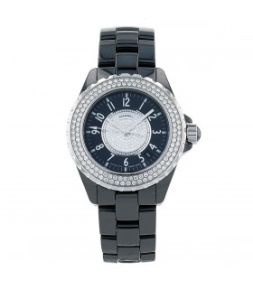 Chanel J12 diamonds, ceramic and stainless steel watch