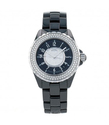 Chanel J12 diamonds, ceramic and stainless steel watch