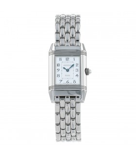 Jaeger Lecoultre Reverso diamonds and stainless steel watch