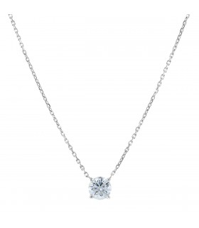 Collier or et diamants - Certificat GIA 1,01 ct F SI1