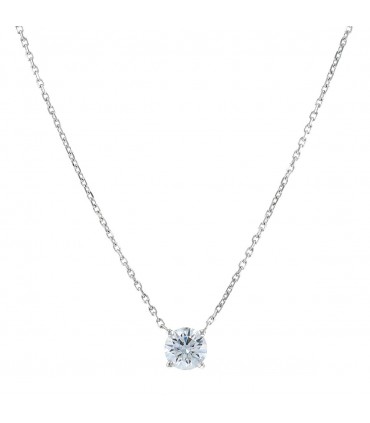 Collier or et diamants - Certificat GIA 1,01 ct F SI1