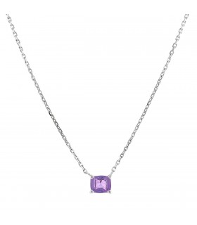 Collier or et saphir rose