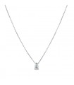 Collier or et diamant poire - Diamant 0,27 ct