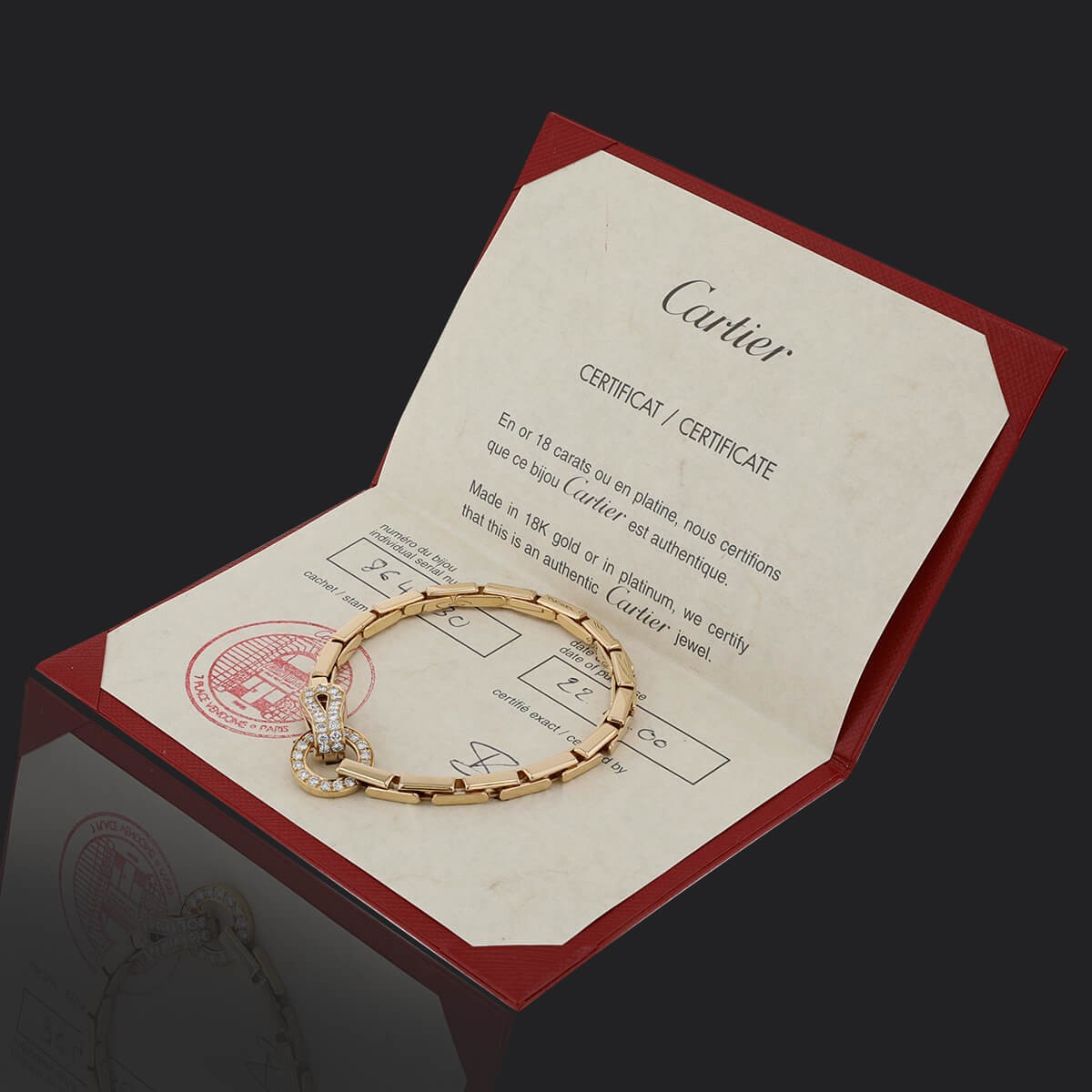 Cartier Agrafe diamonds and gold bracelet