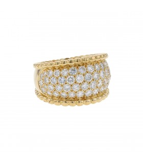 Van Cleef & Arpels Perlée diamonds and gold ring