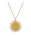 Gold chain and coin pendant Louis XVIII