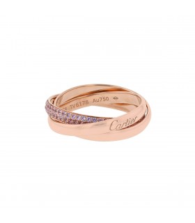 Cartier Trinity pink sapphires and gold ring