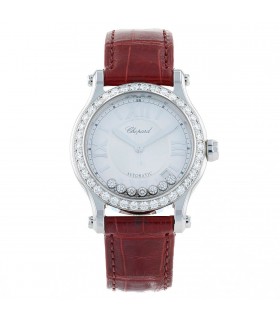 Chopard Happy Sport diamonds and stainless steel watch