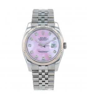 Rolex DateJust diamonds, stainless steel and gold watch