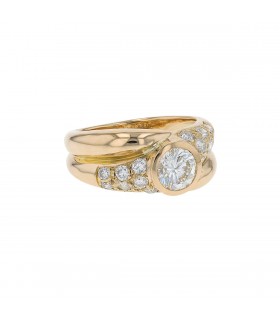 Diamonds and gold ring - LFG pre-certificate 1,05 ct I SI2