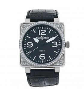 Bell & Ross BR01-92 diamond and stainless steel watch