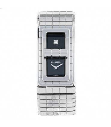 Chanel Code Coco diamond and stainless steel watch