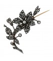 Broche or, argent et diamants