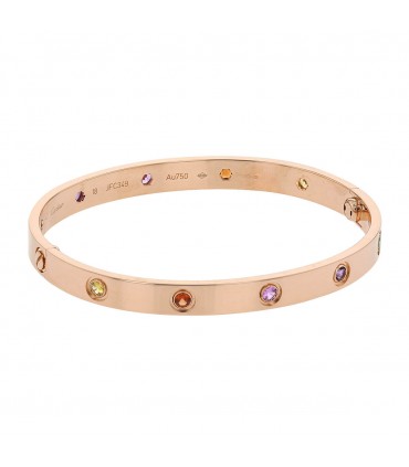 Cartier Love natural gems and gold bracelet Size 18