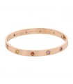 Cartier Love natural gems and gold bracelet Size 18