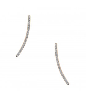 Ginette NY Arc diamonds and gold earrings