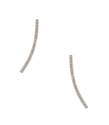 Ginette NY Arc diamonds and gold earrings