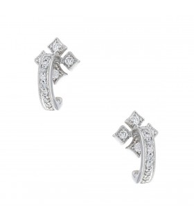 Stone Paris diamonds and gold earrings