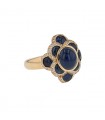 Diamonds, sapphires and gold ring