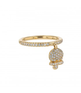 Bague Clochette or et diamants