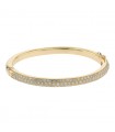 Bracelet jonc or et diamants