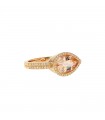 Bague or, morganite et diamants