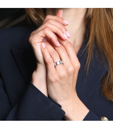 Bague platine et diamants