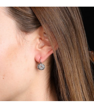 Diamonds and gold earrings