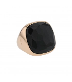 Pomellato Victoria jais and gold ring