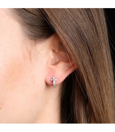 Stone Paris diamonds and gold earrings