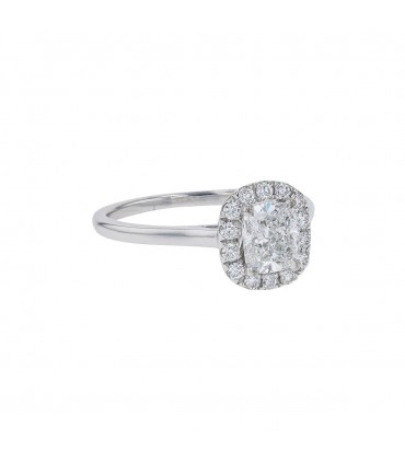 Bague solitaire or blanc et diamants - Certificat GIA 1,02 ct F VS2