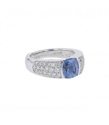 Boucheron sapphire, diamonds and gold ring