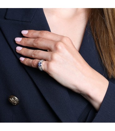 Boucheron sapphire, diamonds and gold ring