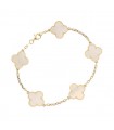 Van Cleef & Arpels Vintage Alhambra mother or pearl and gold bracelet